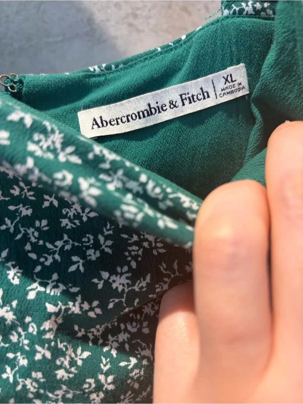 Abercrombie & Fitch Green Floral Mila Dress